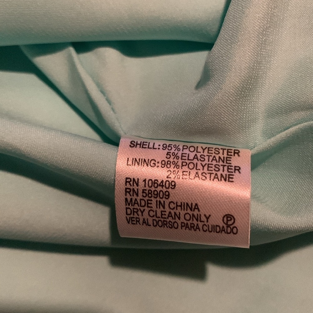 NWT designer Alex Marie Essex Sheath Dress size 14 plus size turquoise lined - Picture 8 of 10